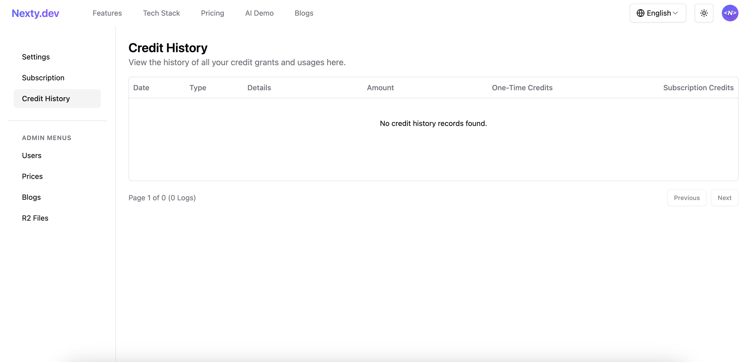 User Dashboard